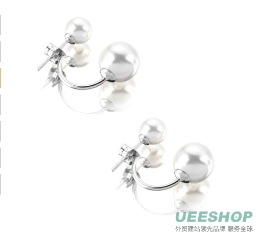 ANDI ROSE Fashion Jewelry 925 Sterling Silver Double Pearl Hoop Stud Earrings for Women Girls