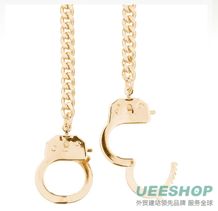 Caine's handcuff Necklace - Gold Tone