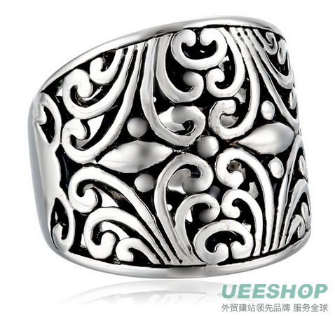 Sterling Silver Bali Inspired Filigree Ring, Size 7