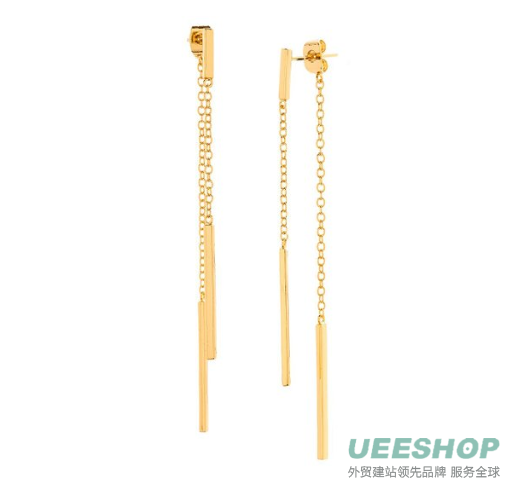 gorjana Gold Plated Mave Double Drop Pierced Earrings