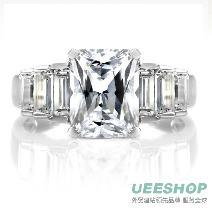 14k White Gold Engagement Ring - Camilla Parker Bowles Inspired Jewellery