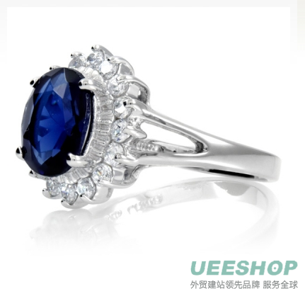Inspired Princess Diana Wedding Ring: Sterling Silver .925