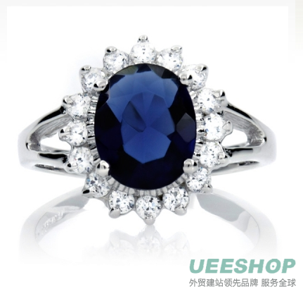 Inspired Princess Diana Wedding Ring: Sterling Silver .925