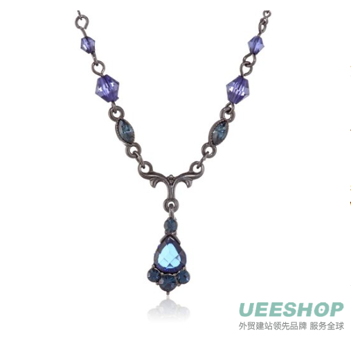 1928 Jewelry Vintage-Inspired Crystal Drop Necklace